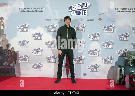 Madrid-Premiere von "Peridendo el Norte" im Capitol Kino - Red Carpet Ankünfte: Andres Velencoso wo: Madrid, Spanien bei: Kredit-5. März 2015: Oscar Gonzalez/WENN.com Stockfoto