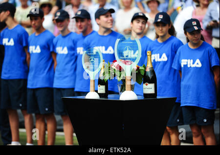 Stuttgart, Deutschland. 14. Juni 2015. Mercedes Cup-Titel. Foto: Miroslav Dakov / Alamy Live News Stockfoto