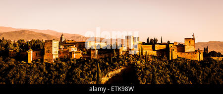 Wort Erbe der UNESCO, fotografiert aus der besten Sicht vor dem Denkmal bei Sonnenuntergang Stockfoto