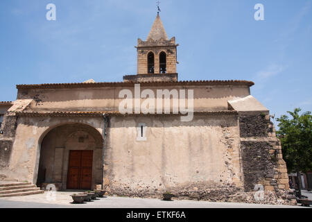 Kirche Sant Llorenç... Maçanet De La Selva. Stockfoto