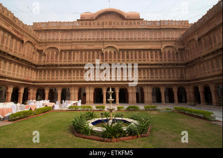 Laxmi Niwas Palace Heritage Hotel, Bikaner, Rajasthan, Indien Stockfoto