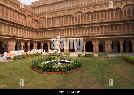 Laxmi Niwas Palace Heritage Hotel, Bikaner, Rajasthan, Indien Stockfoto