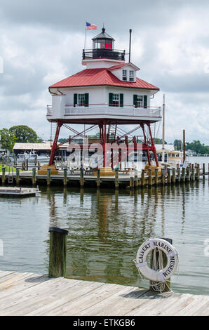 Trommel Point Lighthouse Calvert Marine Museum in Maryland Stockfoto