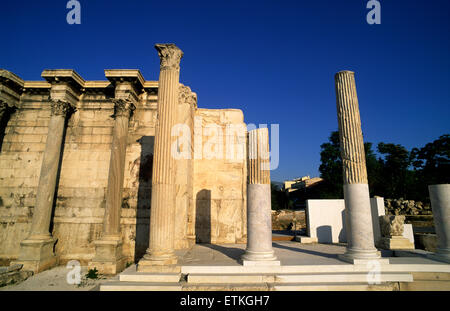 Griechenland, Athen, Hadrians Bibliothek (132 n. Chr.), Westmauer Stockfoto