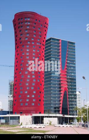 Hotel Porta Fira von Toyo Ito. Stockfoto