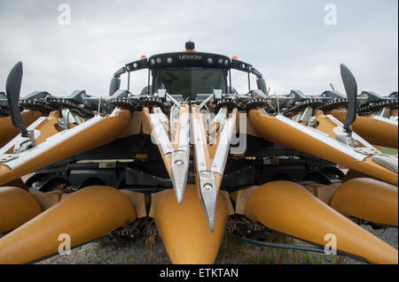 Nahaufnahme von Mais Mähdrescher in Dalmatien, Pennsylvania, USA Stockfoto