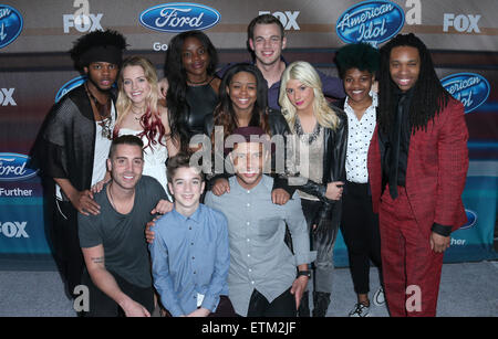 "American Idol XIV" Finalist Party mit: Quentin Alexander Clark Beckham, Joey Cook, Sarina-Joi Crowe, Adanna Duru, Nick Fradiani, Jax, Tyanna Jones, Qaasim Middleton, Rayvon Owen, Daniel Seavey, Maddie Walker wo: Los Angeles, California, Vereinigte Staaten von Amerika bei: Kredit-11. März 2015: FayesVision/WENN.com Stockfoto