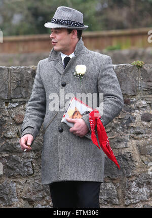 Die Beerdigung von Visage star Steve Strange bei All Saints Church, Porthcawl Featuring: Gast wo: Porthcawl, Großbritannien: 12. März 2015 Credit: WENN.com Stockfoto