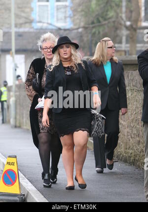 Die Beerdigung von Visage star Steve Strange bei All Saints Church, Porthcawl Featuring: Gäste wo: Porthcawl, Großbritannien: 12. März 2015 Credit: WENN.com Stockfoto