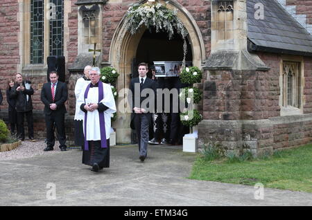 Die Beerdigung von Visage star Steve Strange bei All Saints Church, Porthcawl Featuring: Atmosphäre wo: Porthcawl, Großbritannien: 12. März 2015 Credit: WENN.com Stockfoto