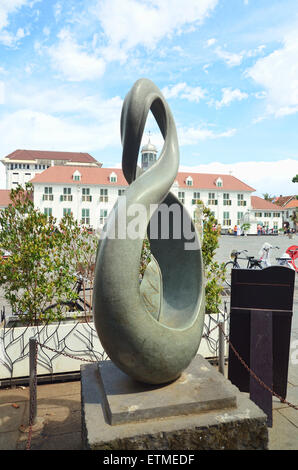 Einzigartige Skulptur in Jakarta History Museum Stockfoto