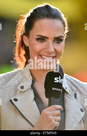 Sport-Moderatorin Esther Sedlaczek, Olympiastadion, Berlin ...