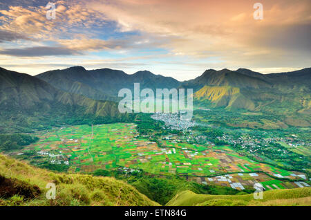 Sembalun Dorf, Indonesien Stockfoto