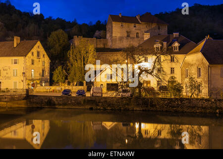 Abend in Lods, Franche-Comté, Frankreich. Stockfoto