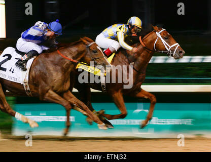 13. Juni 2015 - Louisville, KY, USA - edle Vogel, 4, mit Shaun Bridgemohan, gewinnt das Handicap von Stephen Foster auf Freitag, 12. Juni 2015 in Louisville, Kentucky Foto von Mark Cornelison | Personal (Kredit-Bild: © Lexington Herald-Leader/ZUMA Draht) Stockfoto