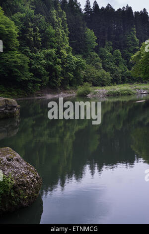 Vulkanische Felsformationen in Shimogo, Präfektur Fukushima, Japan Stockfoto