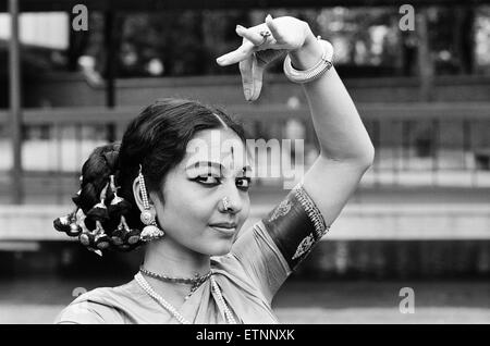 Indische klassische Tänzer, London, 28. August 1965. Stockfoto