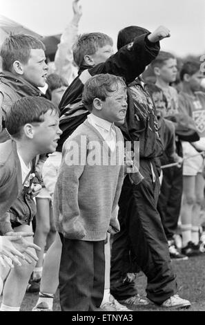 Sport-Tag für Kinder von Bootle Grundschule statt an Stuart Straße Sportplätze, Liverpool, 1. Juli 1991. Stockfoto