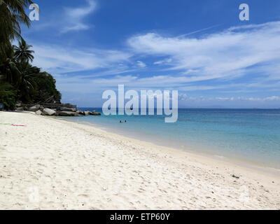 Strand auf Pulau Perhentian Besar, Perhentian Inseln, Kuala Terengganu, Malaysia, Asien Stockfoto