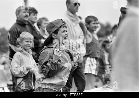 Sport-Tag für Kinder von Bootle Grundschule statt an Stuart Straße Sportplätze, Liverpool, 1. Juli 1991. Stockfoto