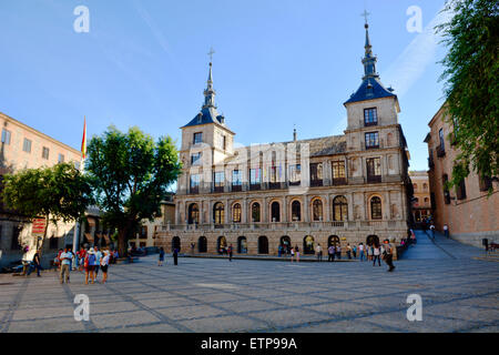 Ayuntamiento de Toledo oder Rathaus von Toledo im Plaza del Ayuntamiento Stockfoto