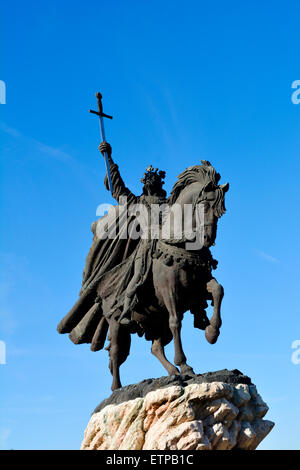 Statue von Alfonso VI. von Kastilien in Toledo, Spanien Stockfoto