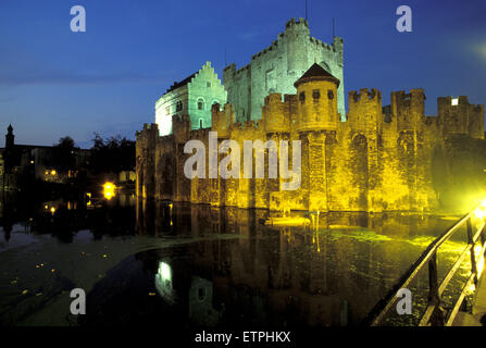 BEL, Belgien, Gent, Burg Gravensteen.  BEL, Belgien, Gent, Burg Gravensteen. Stockfoto