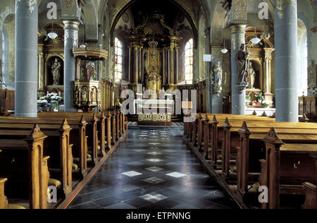 BEL, Belgien, Eastbelgium, der Hubertus-Kirche in der Gemeinde Lontzen.  BEL, Belgien, Ostbelgien, sterben Hubertuskirche in der Orts Stockfoto