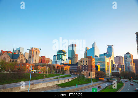 Die Innenstadt von Minneapolis, Minnesota in den Morgen Stockfoto
