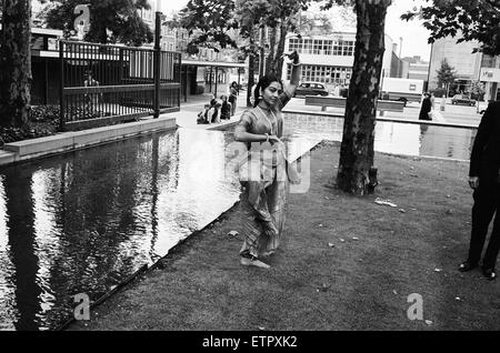 Indische klassische Tänzer, London, 28. August 1965. Stockfoto