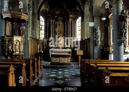 BEL, Belgien, Eastbelgium, der Hubertus-Kirche in der Gemeinde Lontzen.  BEL, Belgien, Ostbelgien, sterben Hubertuskirche in der Orts Stockfoto