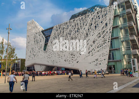 Italienischen Pavillon auf der EXPO 2015 in Mailand, Italien. Stockfoto