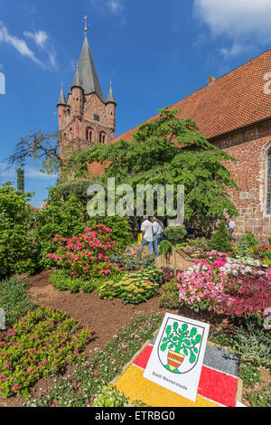 St.-Petri Kirche, Rhododendron Ausstellung "RHODO 2014" in Westerstede, Ammerland, Niedersachsen, Deutschland Stockfoto