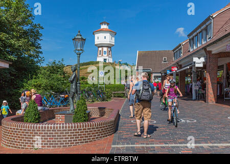 Lale Andersen Denkmal von Eva Recker, Wasserturm auf der Insel Langeoog, Ostfriesische Insel, Niedersachsen, Deutschland, Stockfoto