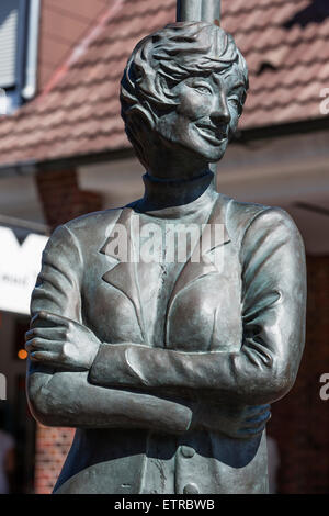 Lale Andersen Denkmal von Eva Recker, Detail, bei Insel Langeoog, Ostfriesische Insel, Niedersachsen, Deutschland, Stockfoto