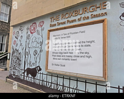Die Roxburghe Gedicht der Saison, Rose St, Edinburgh, Scotland, UK, ein Projekt von Astrid Jaekel Stockfoto