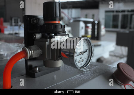 Manometer für Air control Stockfoto