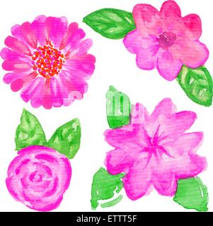 Aquarell Blumen. Stock Vektor