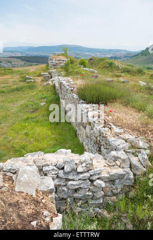 Römische Siedlung bleibt am Monte Cilda in der Nähe von Olleros de Pisuerga, Provinz Palencia, Spanien Stockfoto