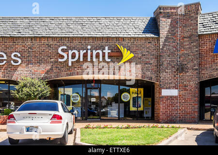 Das äußere eines Sprint-Telekommunikation-Shop. Oklahoma City, Oklahoma, USA. Stockfoto