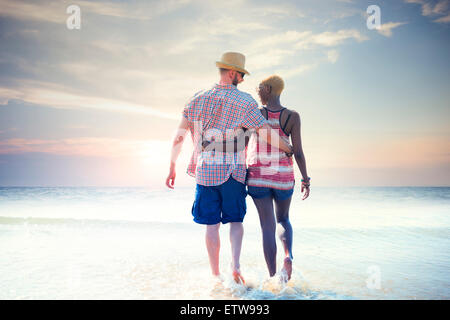 Sweet-Strand Sommerurlaub paar Liebe Konzept Stockfoto