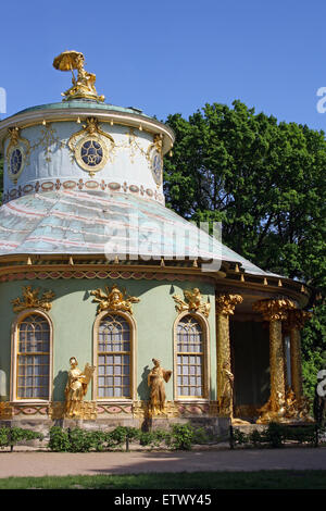 Chinesisches Haus, Teestube, Park Sanssouci, Potsdam. Stockfoto