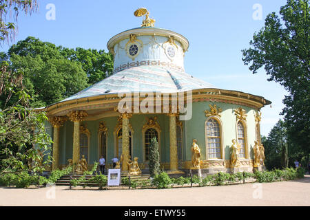 Chinesisches Haus, Teestube, Park Sanssouci, Potsdam. Stockfoto