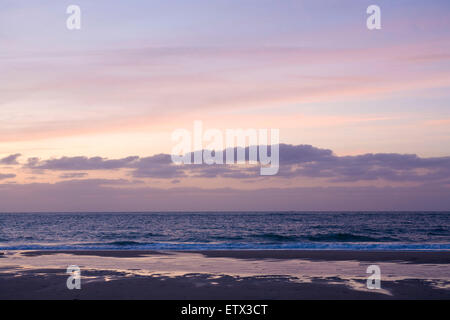 Europa, Niederlande, Zeeland, Abend Ambiente am Strand von Oostkapelle auf der Halbinsel Walcheren.  Europa, Niederlande, Zee Stockfoto