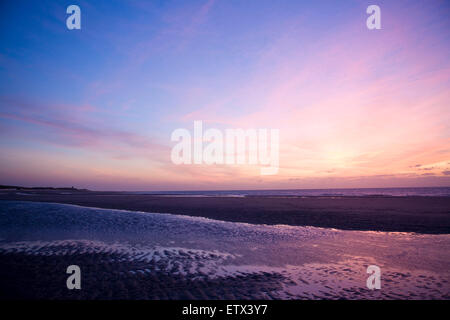 Europa, Niederlande, Zeeland, Abend Ambiente am Strand von Oostkapelle auf der Halbinsel Walcheren.  Europa, Niederlande, Zee Stockfoto