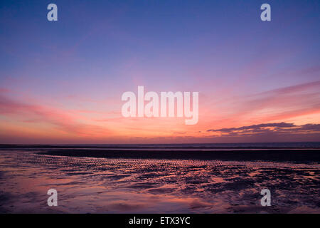 Europa, Niederlande, Zeeland, Abend Ambiente am Strand von Oostkapelle auf der Halbinsel Walcheren.  Europa, Niederlande, Zee Stockfoto