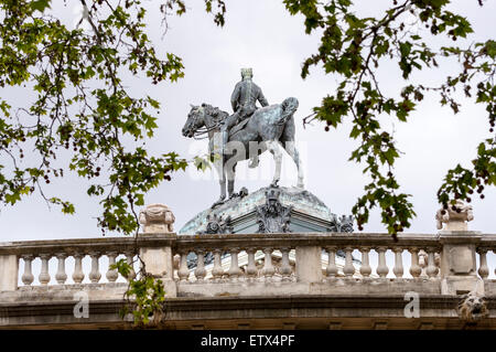 Detail des Denkmal für König Alfonso XII, befindet sich im Parque del Retiro, Madrid, Spanien Stockfoto