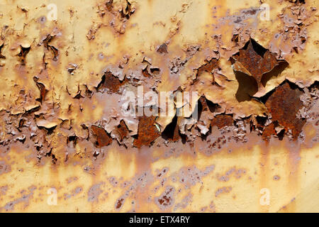 Detail der alten rostigen Metall - flockige Farbe Stockfoto