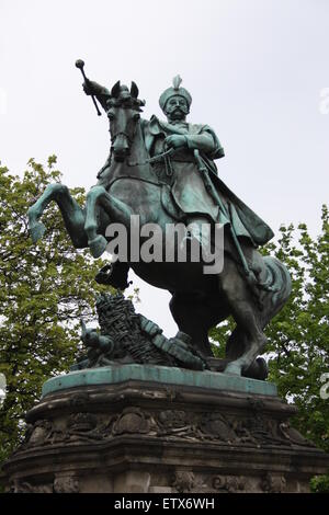 Gdansk, Danzig, Statue von Krolowi Janowi III Stockfoto