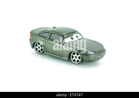 Bangkok, Thailand - 5. Februar 2015: Bob Cutlass Spielzeugauto ein Protagonist der dem Disney Pixar Film Cars. Stockfoto